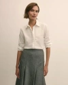 Brooks Brothers Supima Cotton Beaded-trim Poplin Shirt In White