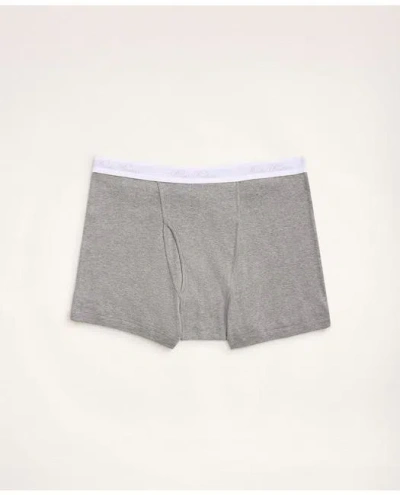 Brooks Brothers Supima Cotton Boxer Briefs - 3 Pack In Grey