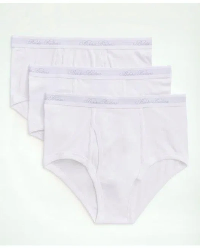 Brooks Brothers Supima Cotton Briefs-3 Pack | White | Size Xl