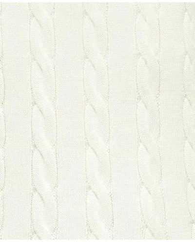 Brooks Brothers Supima Cotton Cable Crewneck Sweater In White