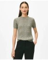 Brooks Brothers Supima Cotton Cable Sweater Tee In Gray