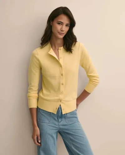 Brooks Brothers Supima Cotton Cardigan Sweater In Yellow