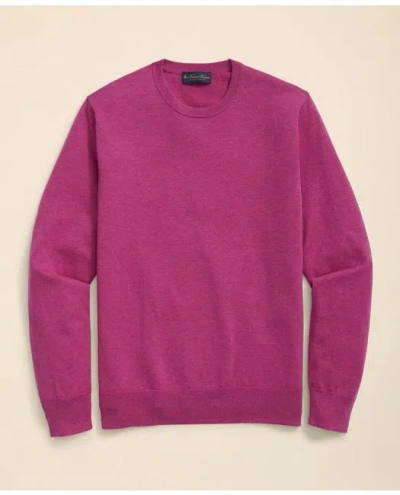 Brooks Brothers Supima Cotton Crewneck Sweater In Berry Heather