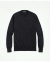 Brooks Brothers Supima Cotton Crewneck Sweater In Black