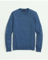Brooks Brothers Supima Cotton Crewneck Sweater In Dark Blue Heather