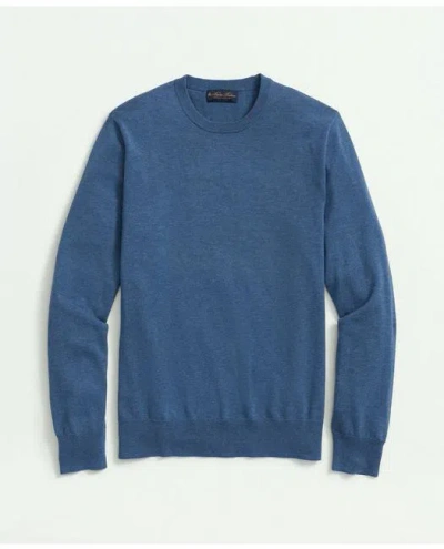 Brooks Brothers Supima Cotton Crewneck Sweater | Dark Blue Heather | Size Xl