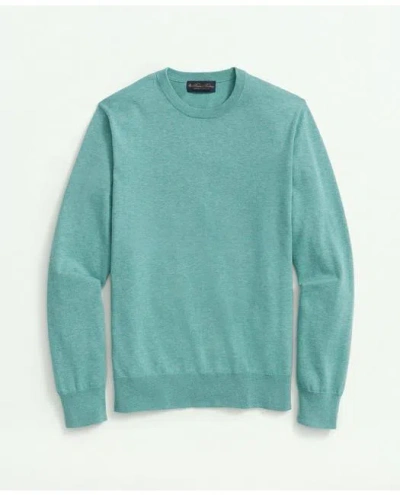 Brooks Brothers Supima Cotton Crewneck Sweater In Green Heather