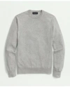 Brooks Brothers Supima Cotton Crewneck Sweater In Grey Heather