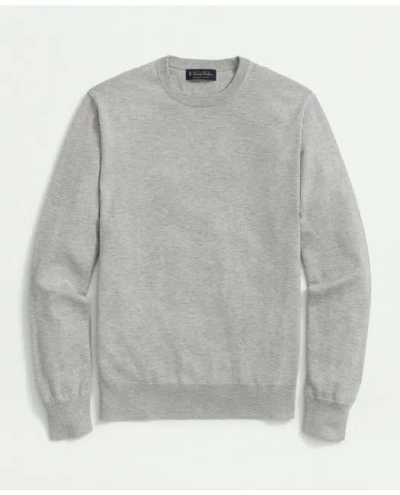 Brooks Brothers Supima Cotton Crewneck Sweater | Grey Heather | Size Small