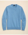 Brooks Brothers Supima Cotton Crewneck Sweater In Light Blue Heather