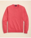 Brooks Brothers Supima Cotton Crewneck Sweater In Pink Heather