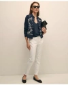 Brooks Brothers Supima Cotton Embroidered Cardigan Sweater In Navy
