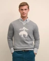Brooks Brothers Supima Cotton Golden Fleece Embroidered Crewneck Sweatshirt In Gray