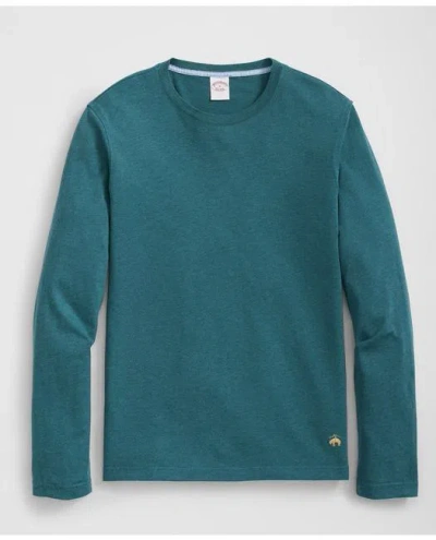 Brooks Brothers Supima Cotton Golden Fleece Long-sleeve T-shirt In Teal
