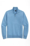 Brooks Brothers Supima Cotton Half-zip Sweater In Blue