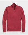 Brooks Brothers Supima Cotton Half-zip Sweater In Dark Red Heather