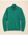 Brooks Brothers Supima Cotton Half-zip Sweater In Green Heather