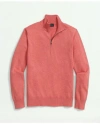 Brooks Brothers Supima Cotton Half-zip Sweater In Red Heather