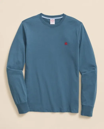 Brooks Brothers Supima Cotton Long-sleeve Logo T-shirt In Blue