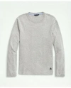 Brooks Brothers Supima Cotton Long-sleeve Logo T-shirt In Grey Heather