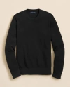 Brooks Brothers Supima Cotton Pique Crewneck Sweater In Black