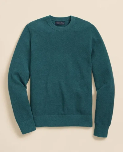 Brooks Brothers Supima Cotton Pique Crewneck Sweater In Green