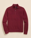 Brooks Brothers Supima Cotton Pique Half-zip Sweater In Burgundy
