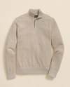 Brooks Brothers Supima Cotton Pique Half-zip Sweater In Neutral