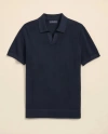 Brooks Brothers Supima Cotton Pique Johnny Collar Sweater Shirt In Blue