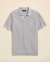 Brooks Brothers Supima Cotton Pique Johnny Collar Sweater Shirt In Gray