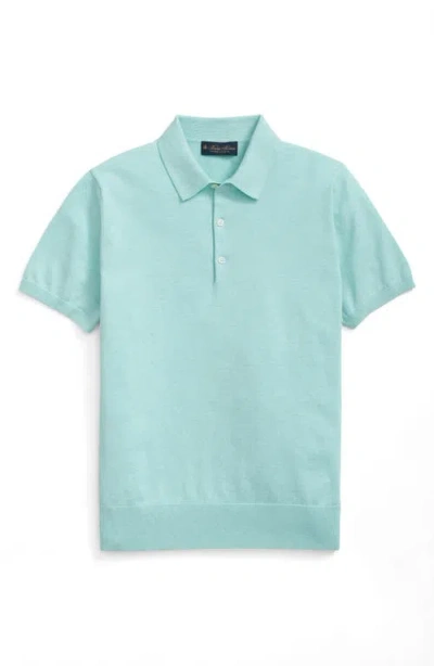 Brooks Brothers Supima® Cotton Polo Sweater In Blue