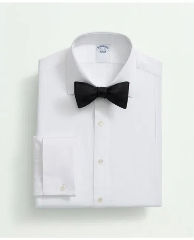 Brooks Brothers Supima Cotton Poplin English Collar, Pique Bib Tuxedo Shirt In White
