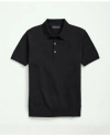 Brooks Brothers Supima Cotton Short-sleeve Polo Sweater In Black