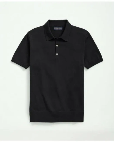 Brooks Brothers Supima Cotton Short-sleeve Polo Sweater | Black | Size Xl