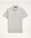 Brooks Brothers Supima Cotton Short-sleeve Polo Sweater In Grey Heather