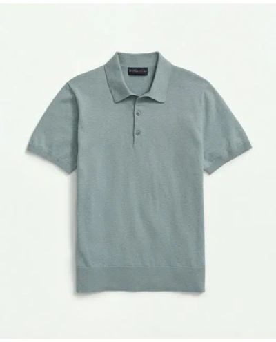 Brooks Brothers Supima Cotton Short-sleeve Polo Sweater | Jade | Size Small