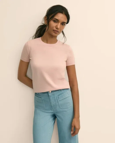 Brooks Brothers Supima Cotton Short-sleeve Shell Sweater In Pink