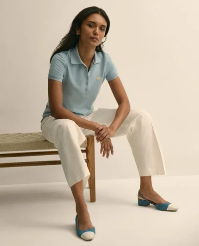 Brooks Brothers Supima Cotton Stretch Pique Polo Shirt In Blue