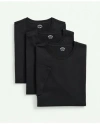Brooks Brothers Supima Cotton V-neck Undershirt-3 Pack In Black
