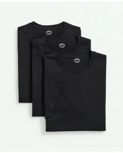 Brooks Brothers Supima Cotton V-neck Undershirt-3 Pack In Black