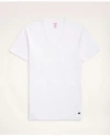 Brooks Brothers Supima Cotton V-neck Undershirt-3 Pack In White