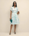 Brooks Brothers Supima Satin Cotton Bermuda Toile Shirt Dress In Gold