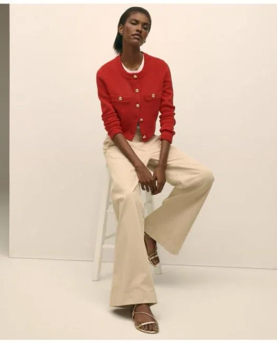Brooks Brothers Sweater Jacket In Supima Cotton In Red