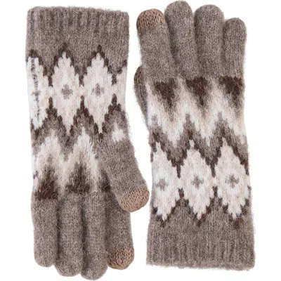 Brooks Brothers Tech Argyle Fair Isle Gloves In Multi