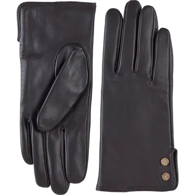 Brooks Brothers Tech Leather Gloves In Brown