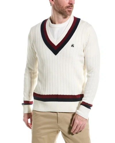 Brooks Brothers Tennis Sweater In White