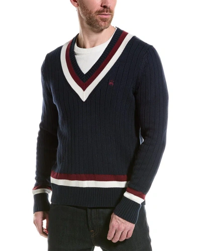 Brooks Brothers Tennis Sweater In Black