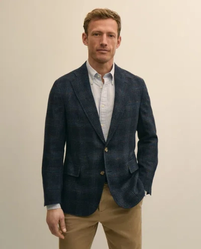 Brooks Brothers The Cloud Jacket In Wool-linen Check In Black