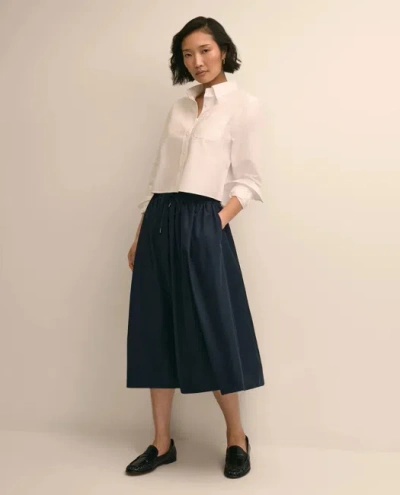 Brooks Brothers The Cropped Oxford Shirt In White