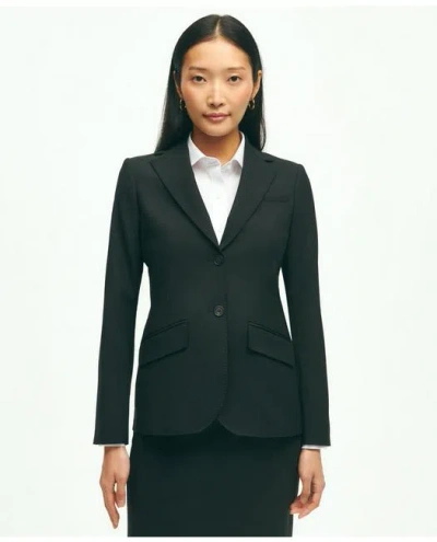 Brooks Brothers The Essential Stretch Wool Jacket In Black